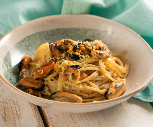 Spaghetti mit Miesmuscheln ohne Tomaten