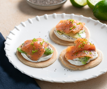 Haferpancakes mit Räucherlachs