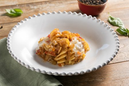 Überbackene Pasta mit Gemüse