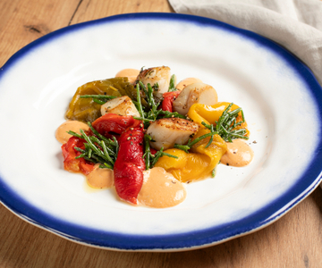 Jakobsmuscheln mit Paprika
