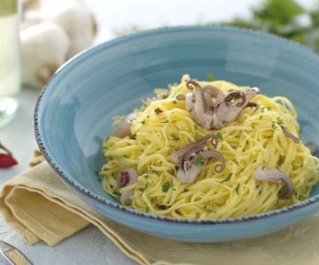 Tagliolini mit kleinen Kraken