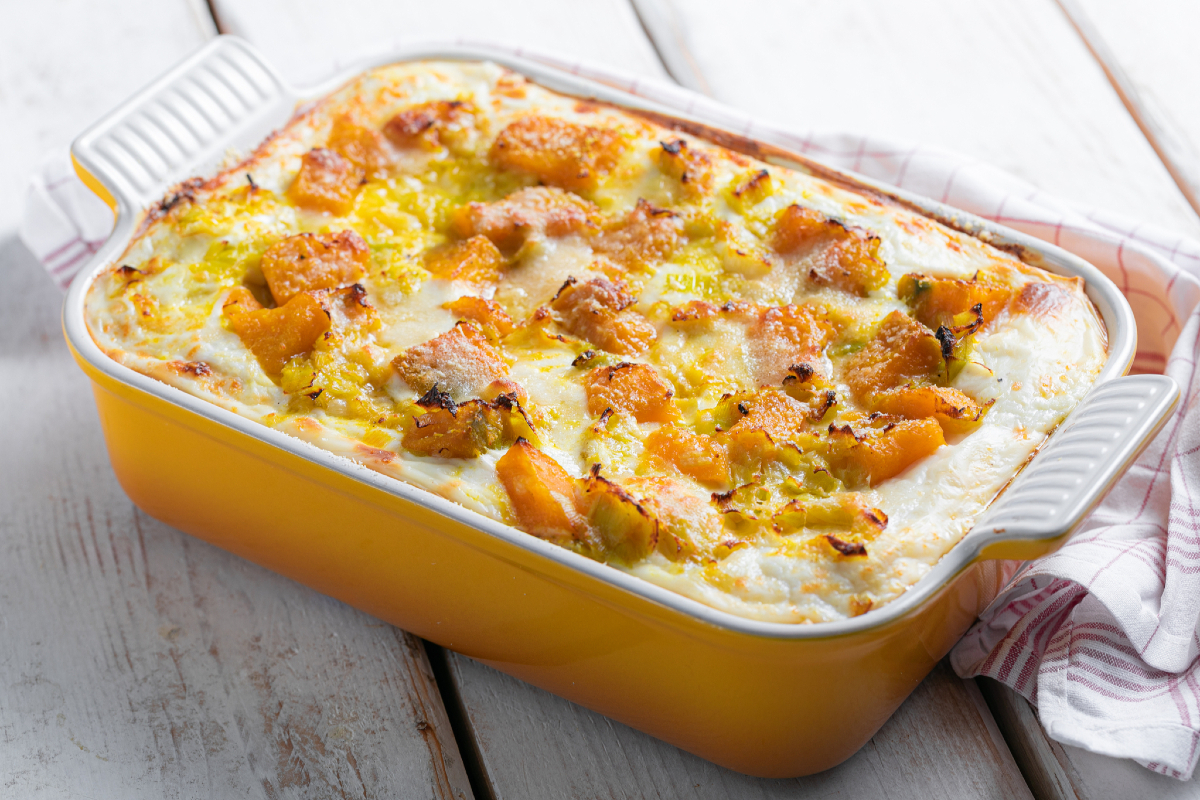 Lasagne mit Kürbis und Lauch