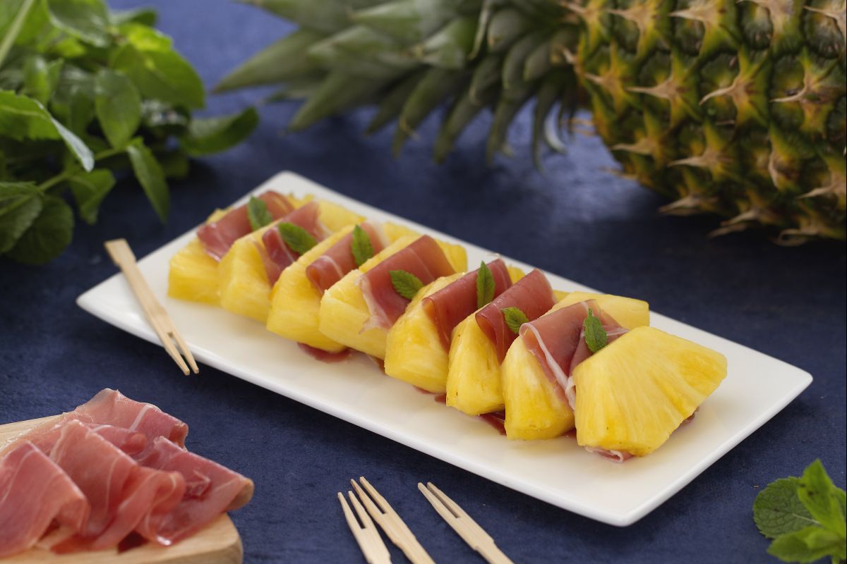 Schinken und Ananas