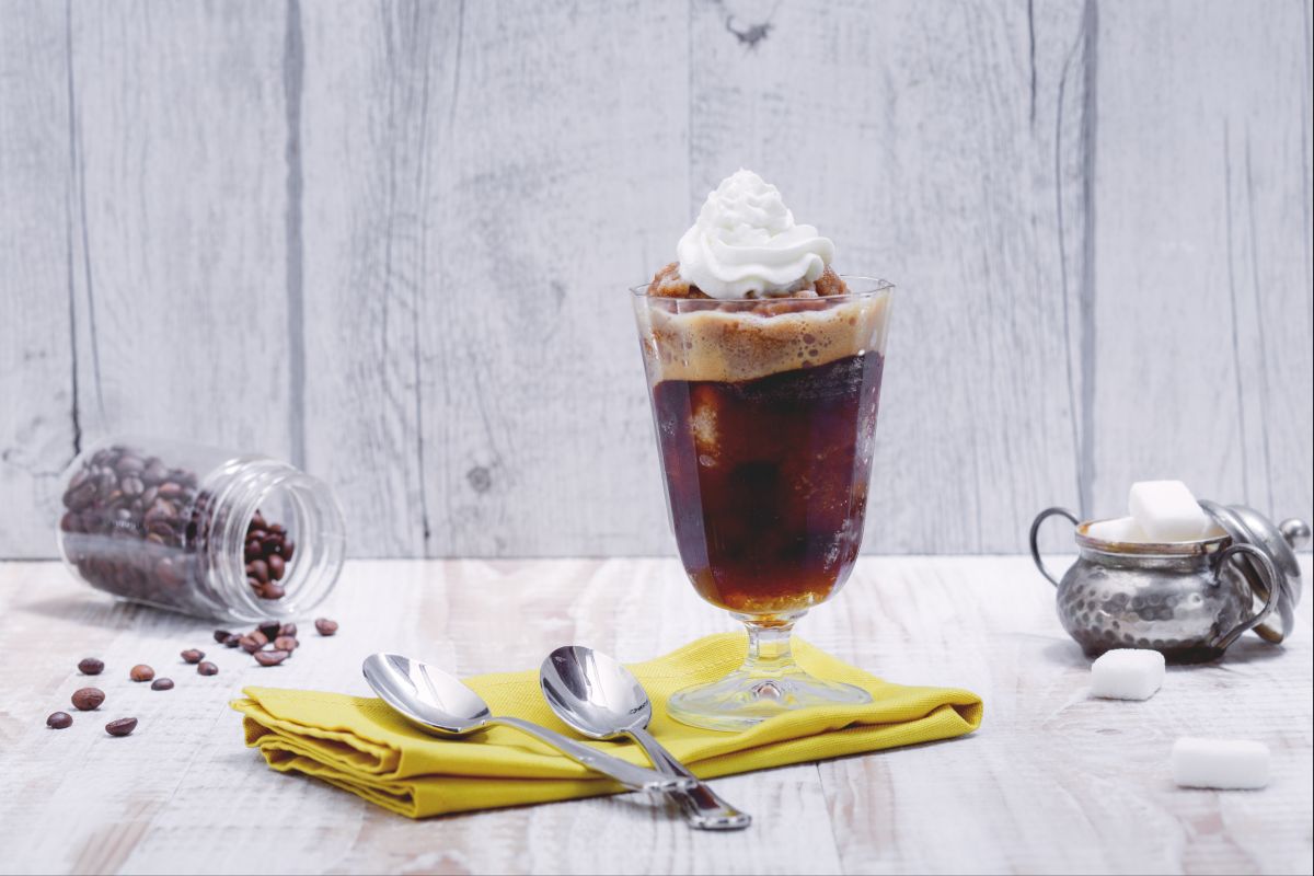 Kaffee-Granita mit Sahne
