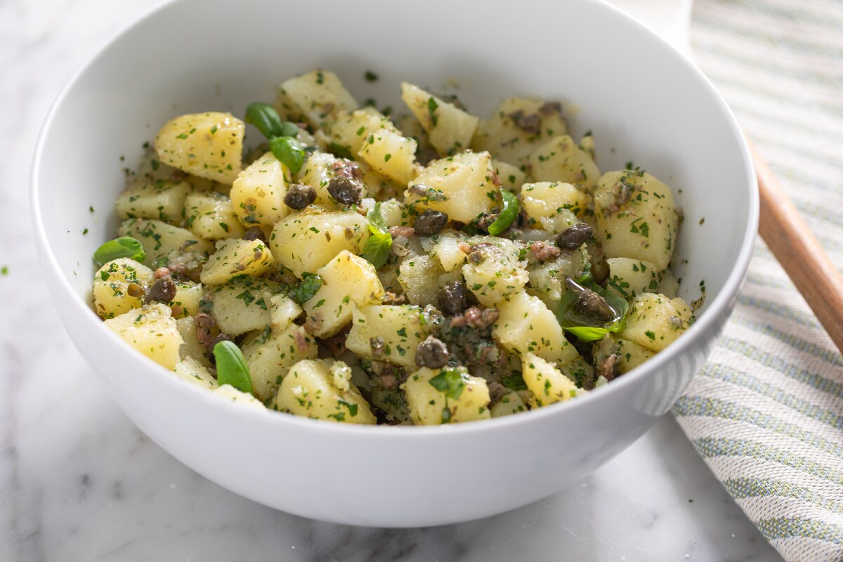 Kartoffelsalat mit Grünzeug