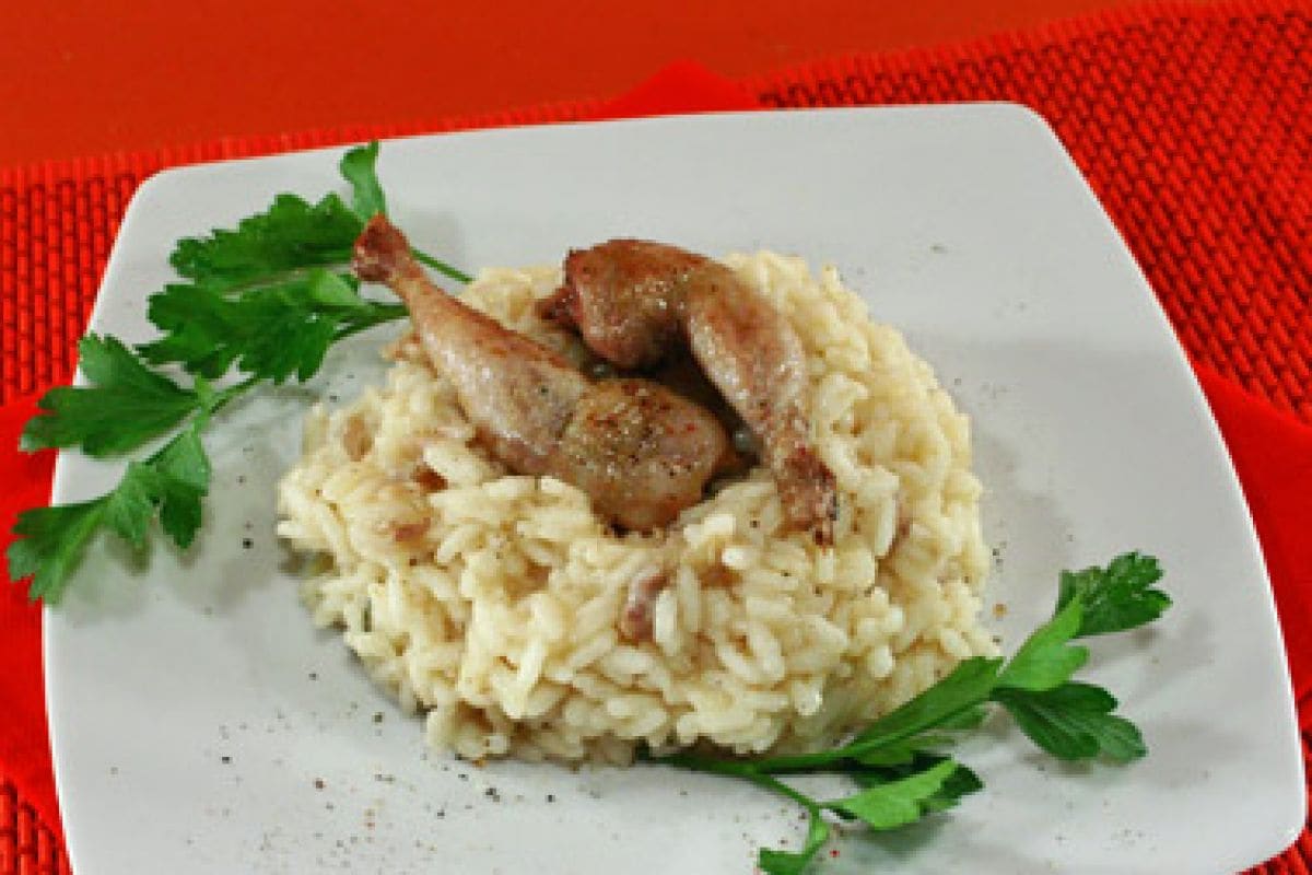 Risotto mit Wachteln