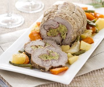 Kalbsroulade mit Gemüse