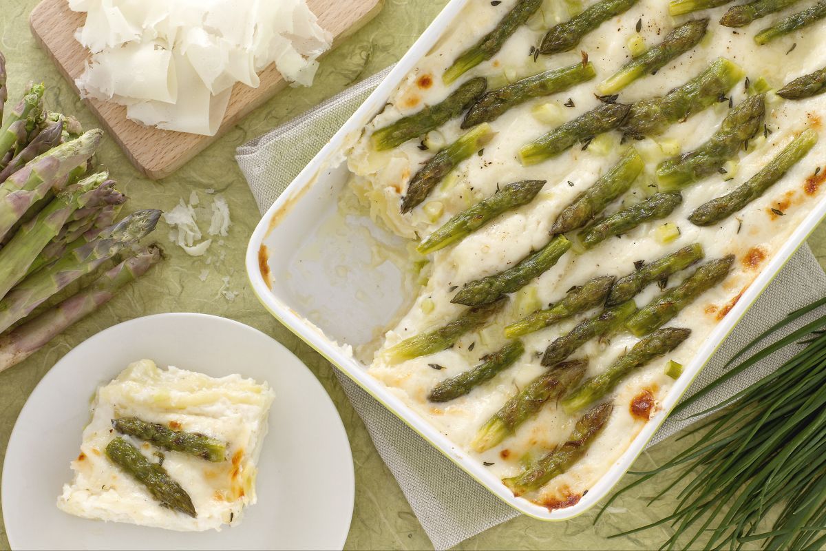Lasagne mit Spargel und Raspadura