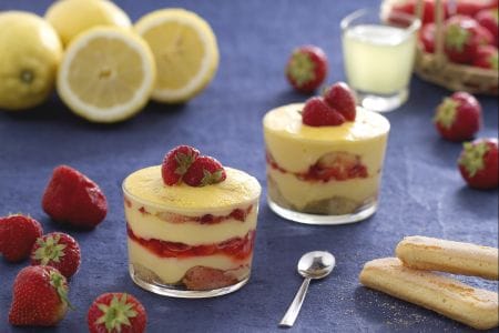 Erdbeer-Tiramisu mit Limoncello-Creme