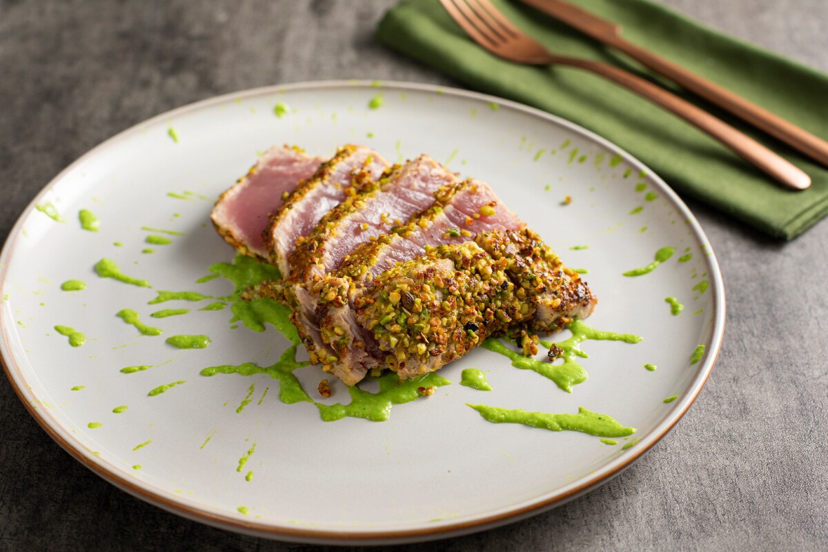 Thunfisch in Pistazienkruste