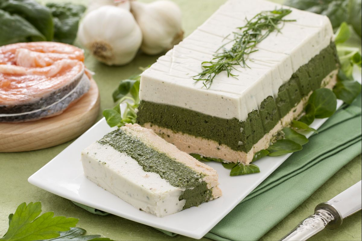 Fisch- und Spinat-Terrine