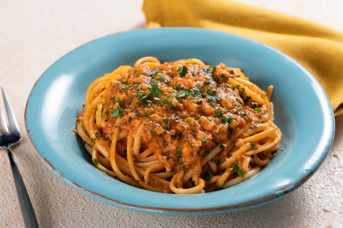 Linguine mit Seeteufelragout