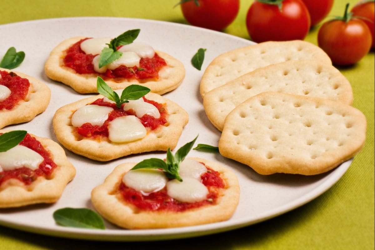 Tomaten-Mozzarella-Fladen