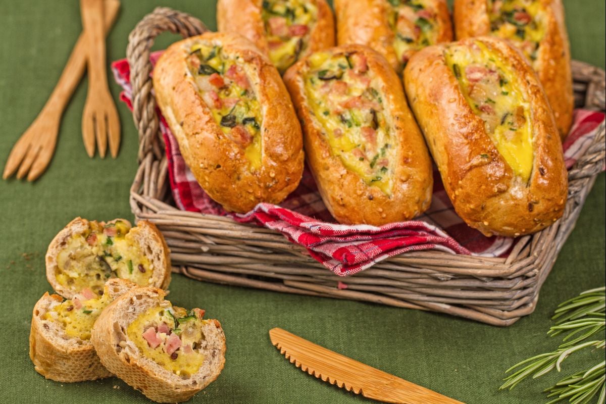 Gefüllte Brotschiffchen