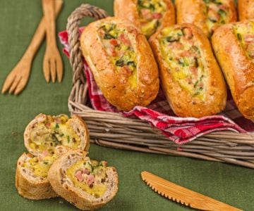 Gefüllte Brotschiffchen