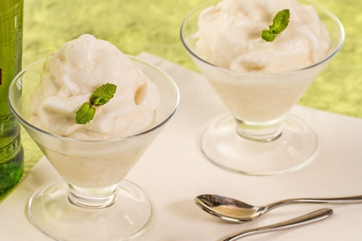 Bier- und Minzsorbet