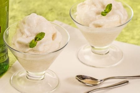 Bier- und Minzsorbet