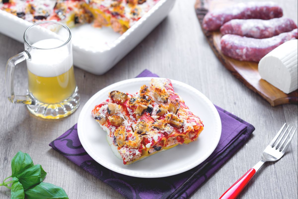 Auberginen-Cannelloni mit Bier