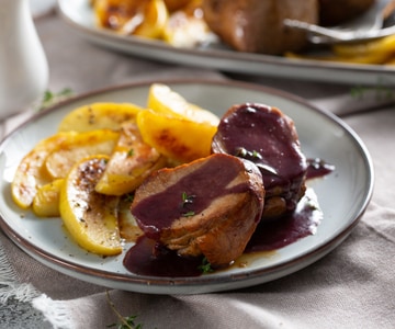 Schweinefilet mit Weinsauce