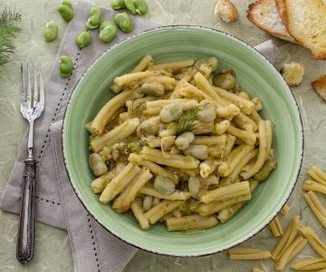Casarecce mit Bohnenpüree