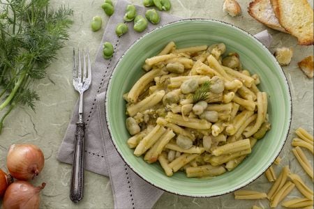 Casarecce mit Bohnenpüree