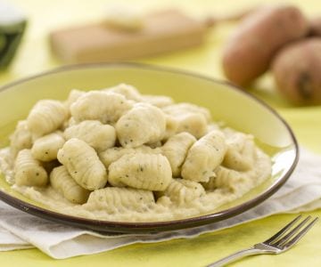 Kräuter-Gnocchi mit Lauchcreme
