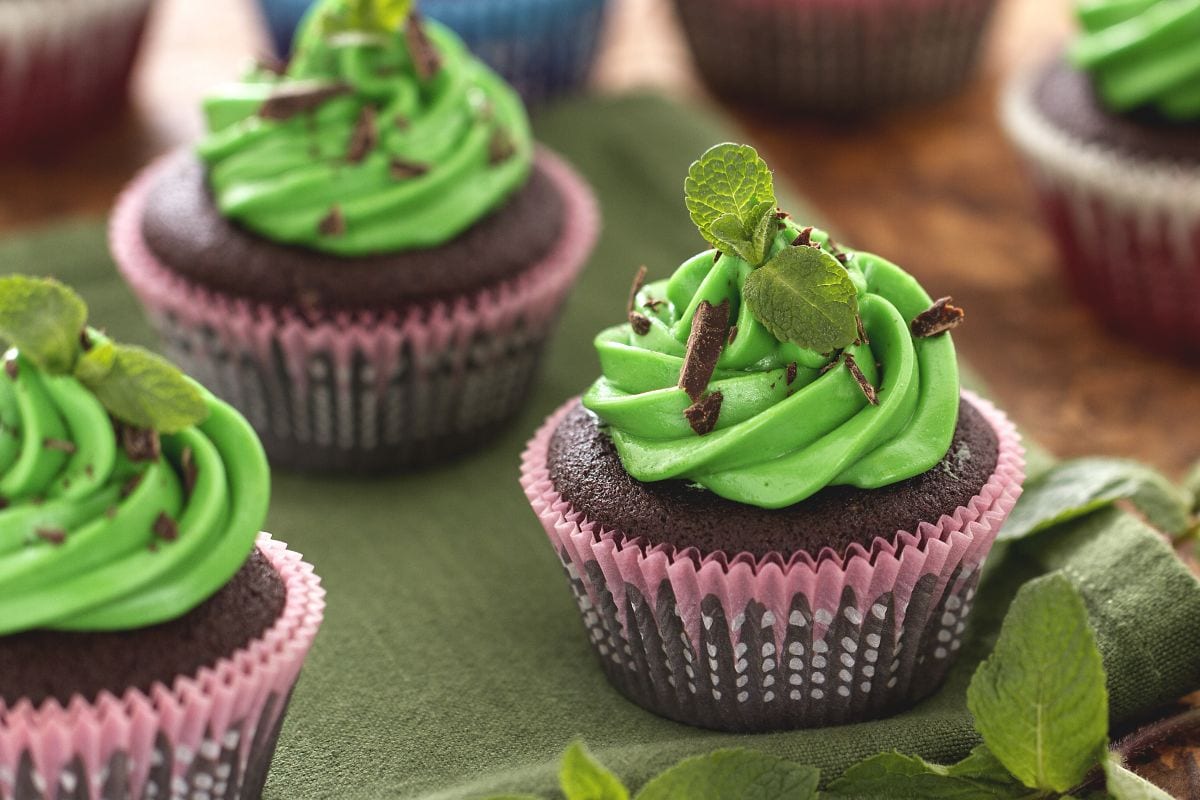 Minz-Schokoladen-Cupcake