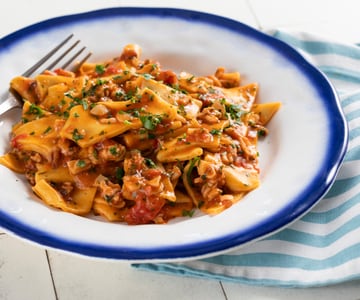 Maltagliati mit Sepiaragout