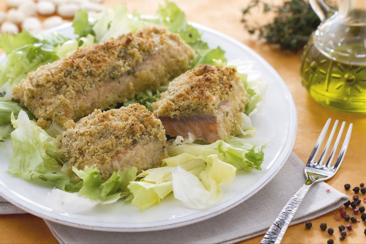 Im Ofen marinierter Lachs