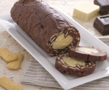 Salami mit zwei Schokoladen
