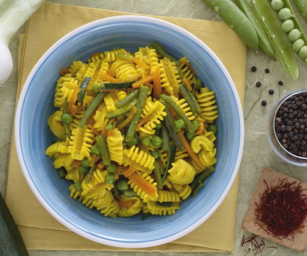 Radiatori mit Gemüse und Safran