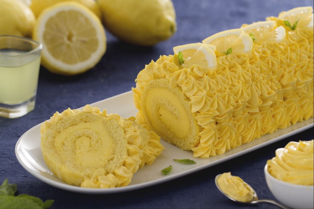 Rolle mit Limoncello-Creme