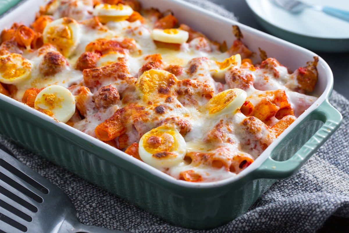 Überbackene Pasta