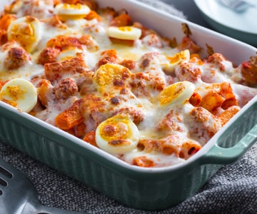 Überbackene Pasta