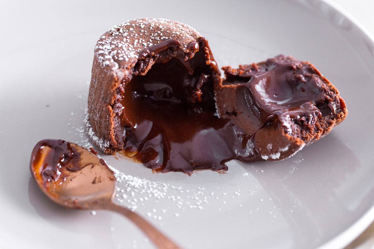 Schokoladenkuchen mit flüssigem Kern