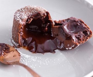 Schokoladenkuchen mit flüssigem Kern
