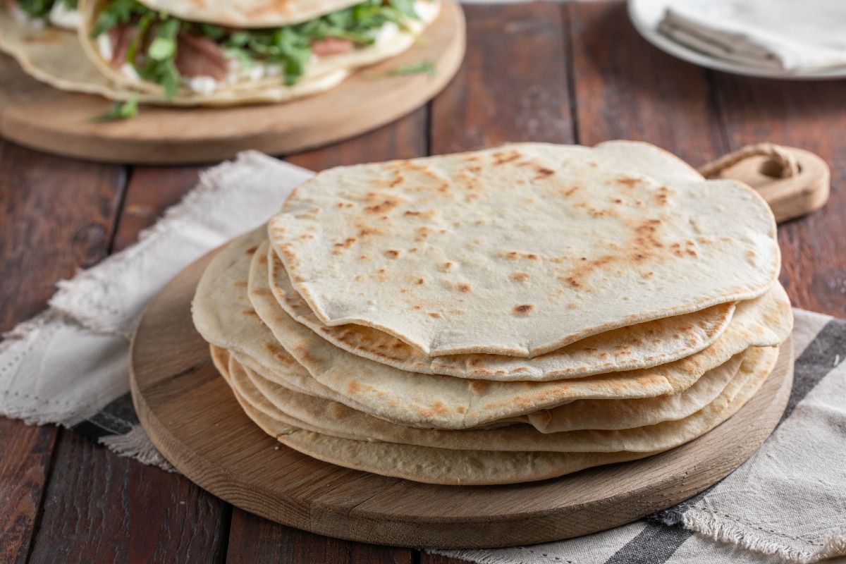 Hausgemachte Romagna-Piadina