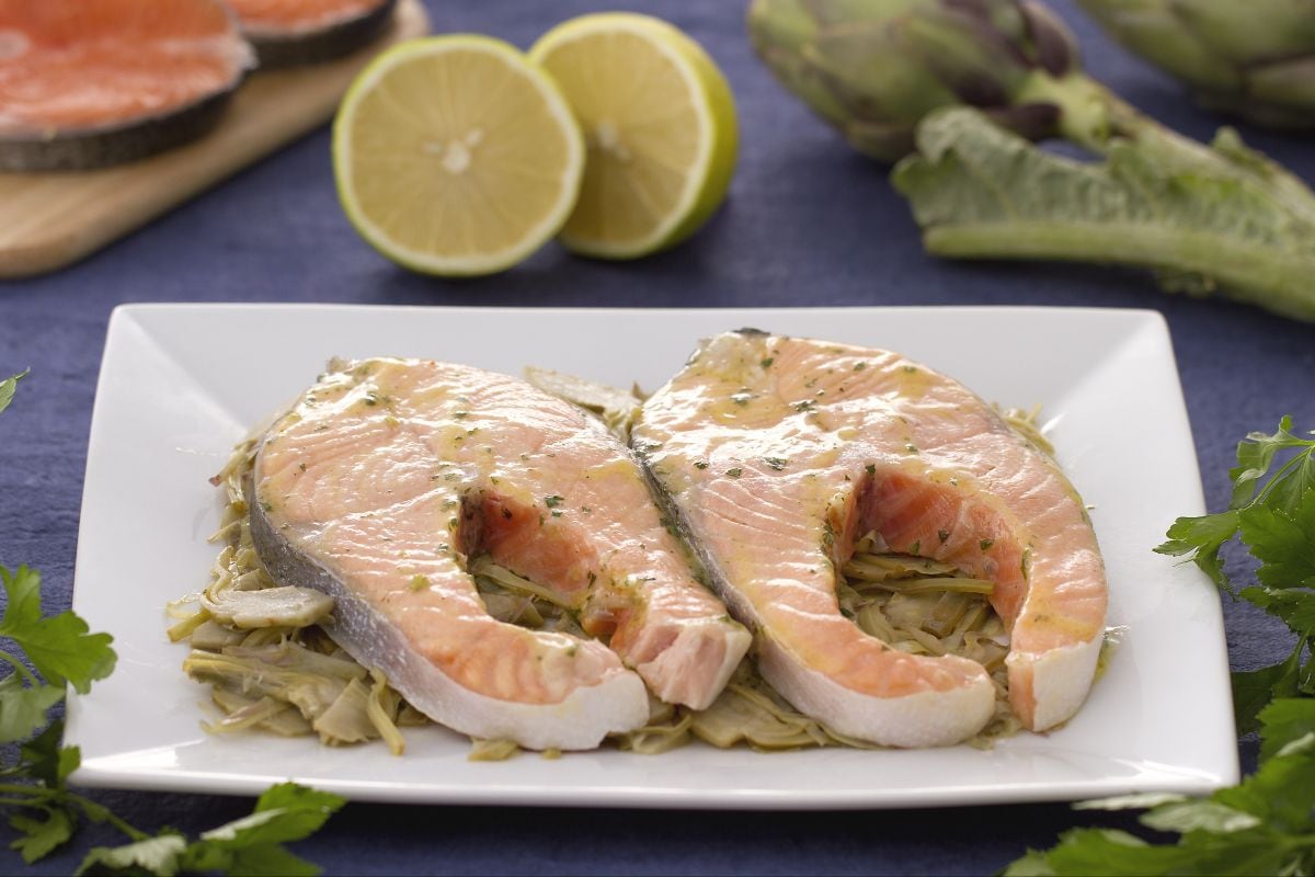 Lachs mit Zitronenmelisse