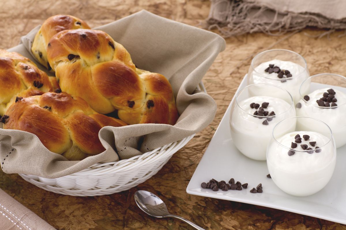 Joghurt-Brötchen mit Schokotropfen