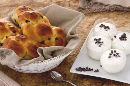 Joghurt-Brötchen mit Schokotropfen