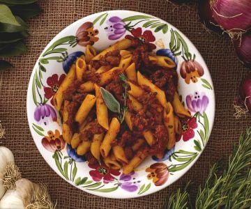 Penne mit Kuttelragout