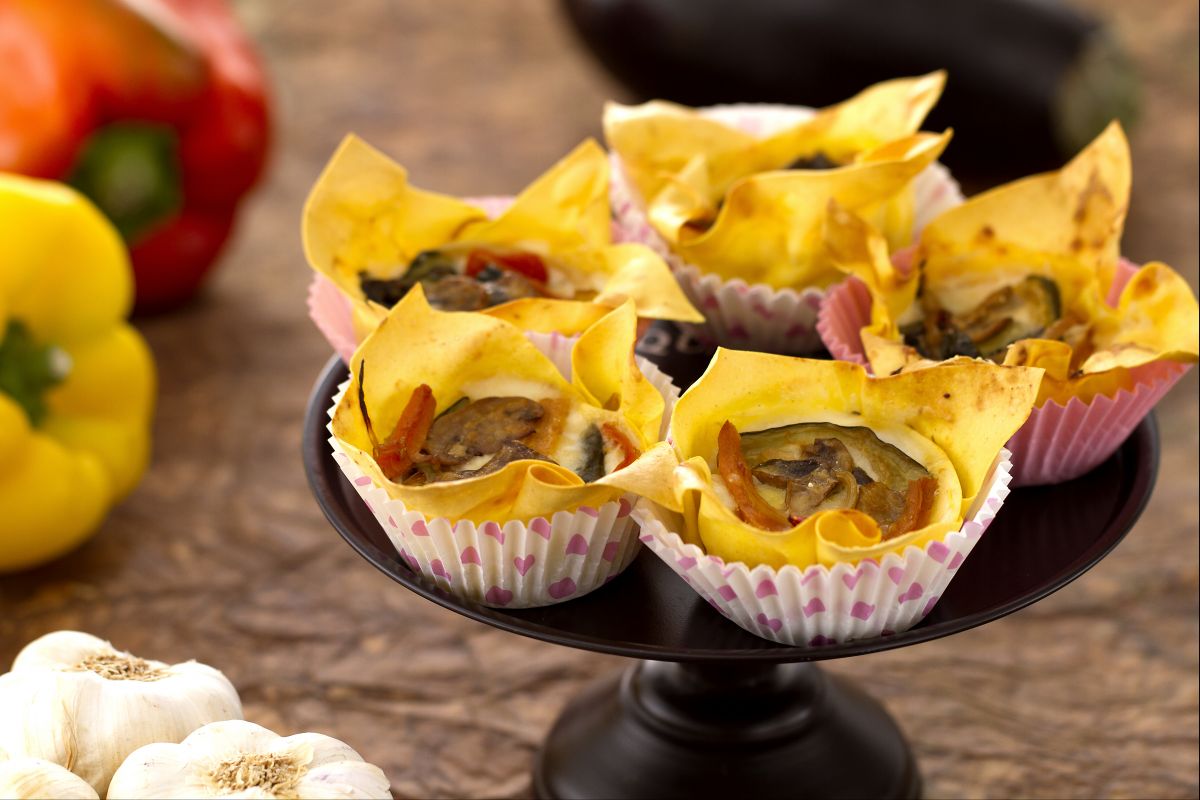 Vegetarische Lasagne-Cupcakes