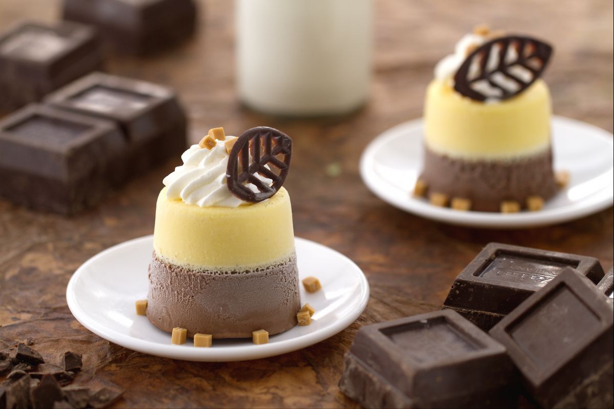 Zweifarbiger Pudding
