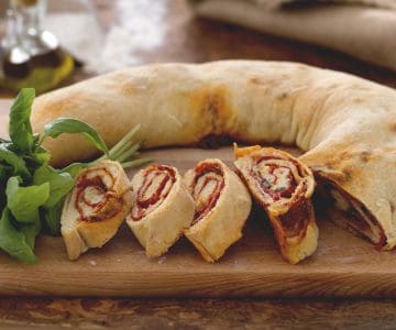 Gerollte Pizza (Stromboli-Pizza)