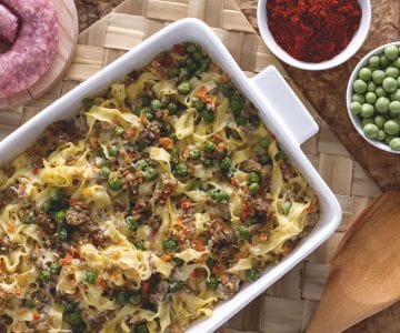 Überbackene Tagliatelle