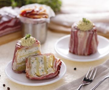 Kabeljau-Flan auf Artischockencreme