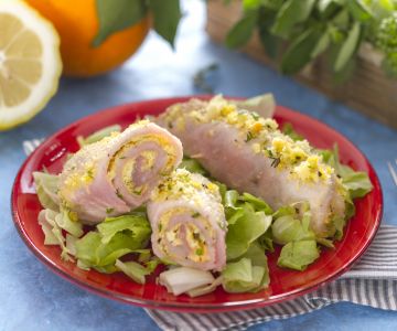 Schweineröllchen mit Zitrone