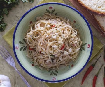 Pasta mit Brot