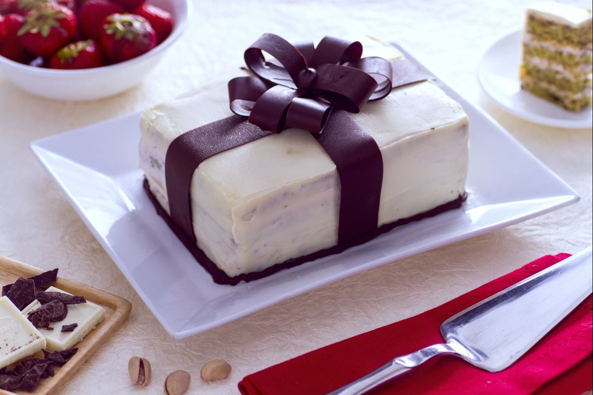 Geschenkpaket-Kuchen