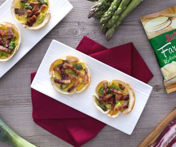 Mini-Quiches mit Speck, Lauch und Spargel